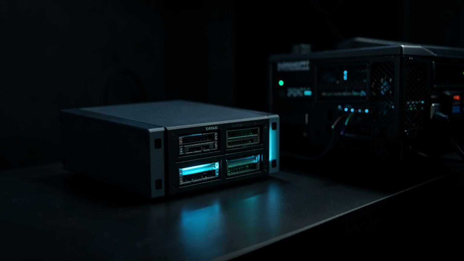 NAKIVO virtual machine backup appliance with hot-swap drive bays beside a host